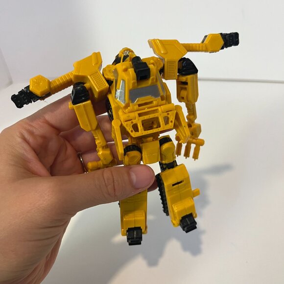 Vintage Transformer Transforming Yellow Bull Dozer Consturction Action Figure - Picture 11 of 11